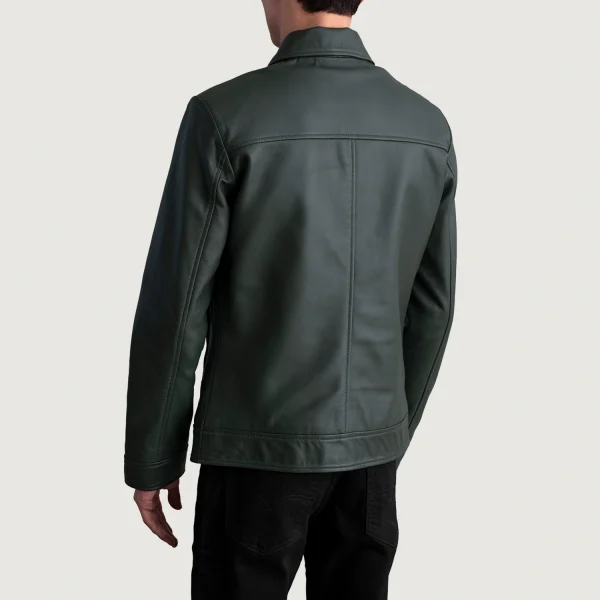 Henry Green Leather Biker Jacket - Image 5